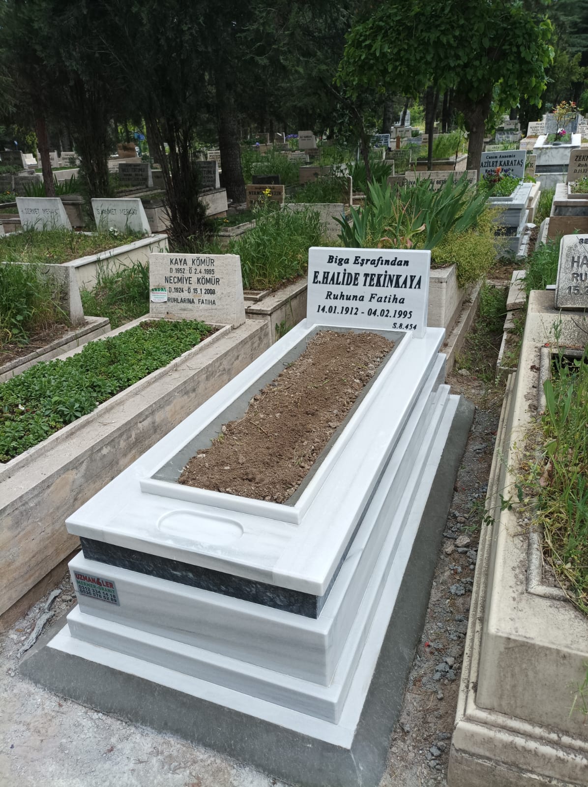 5 CM Tek Kişilik Mezar Taşları No 200