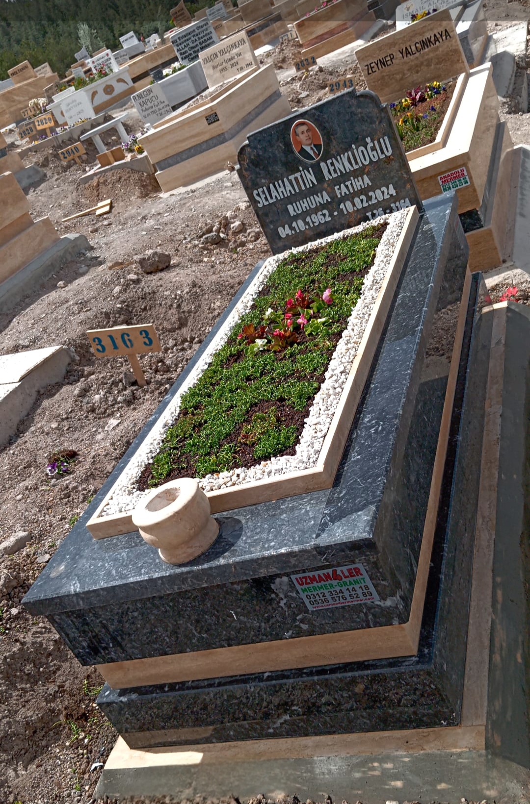 5 CM Tek Kişilik Mezar Taşları No 207