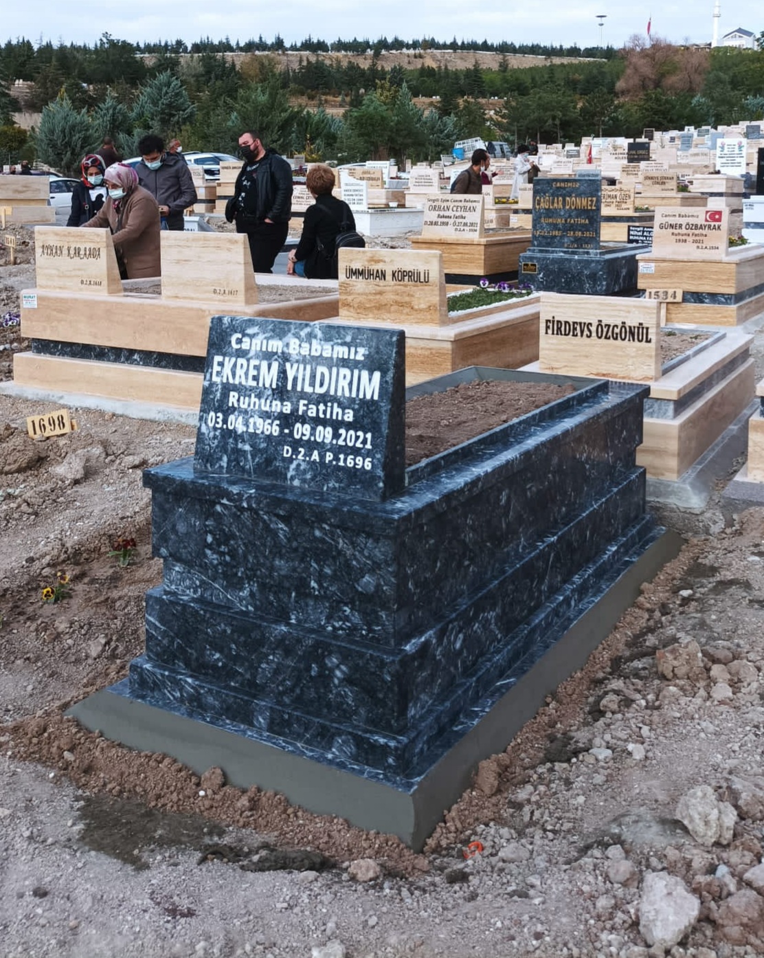 5 CM Tek Kişilik Mezar Taşları No 224